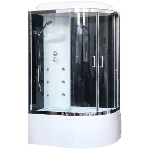 Душевая кабина Royal Bath  RB 8120BK3-BT-CH (черное/прозрачное) левая