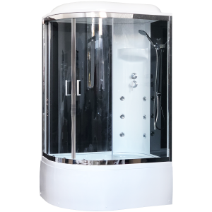 Душевая кабина Royal Bath  RB 8120BK3-BT-CH (черное/прозрачное) правая