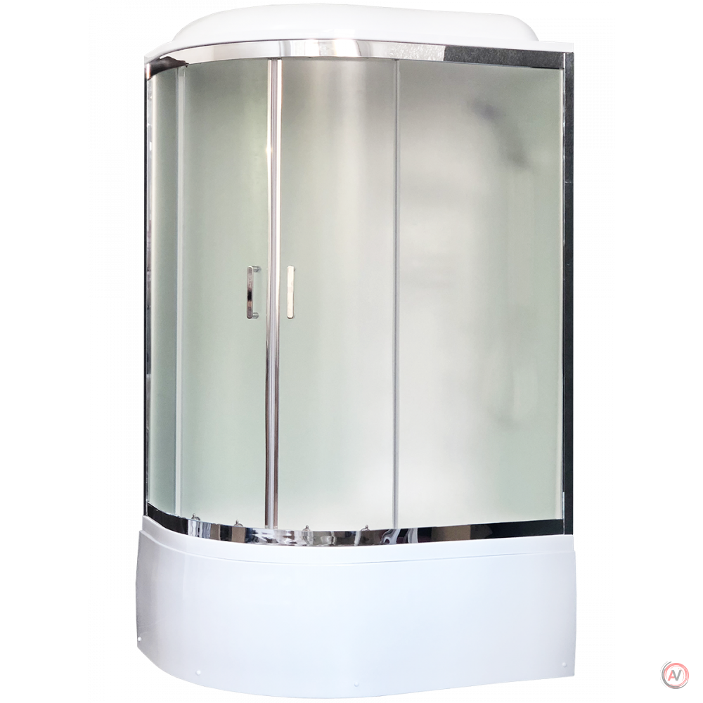 Душевая кабина Royal Bath RB 8120BK3-WC-CH (белое/матовое) правая