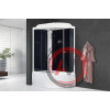 Душевая кабина Royal Bath RB 8120BK5-BT-CH (черное/прозрачное) левая