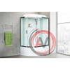 Душевая кабина Royal Bath RB 8120BK5-WC-CH (белое/матовое) правая