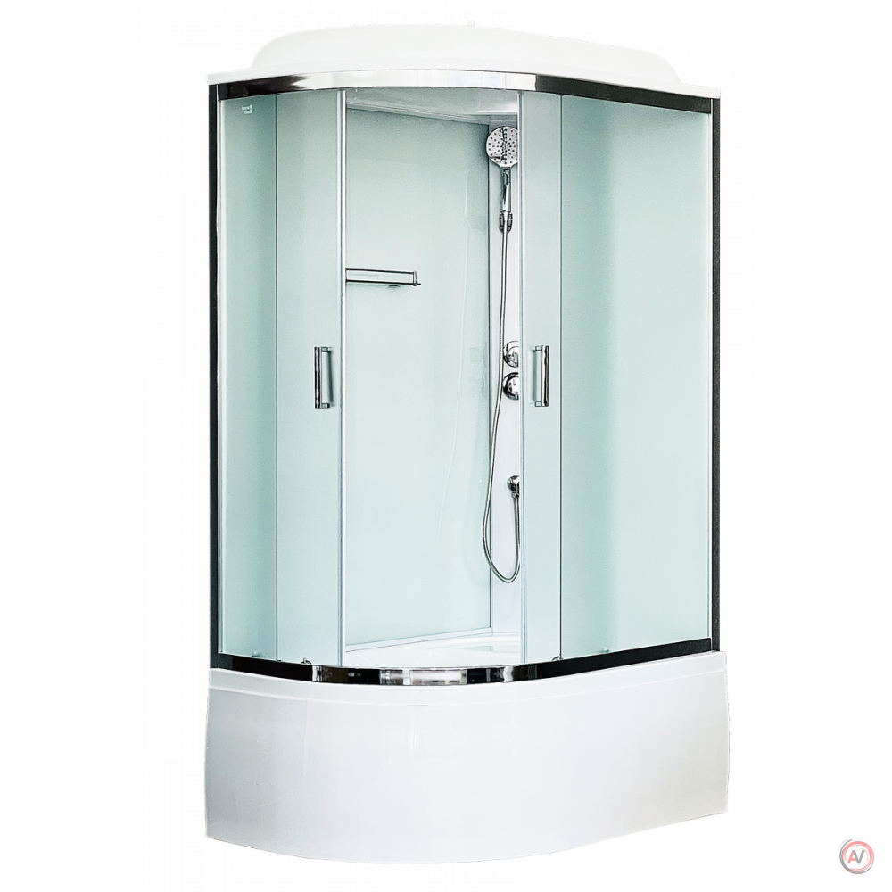 Душевая кабина Royal Bath RB 8120BK5-WC-CH (белое/матовое) правая