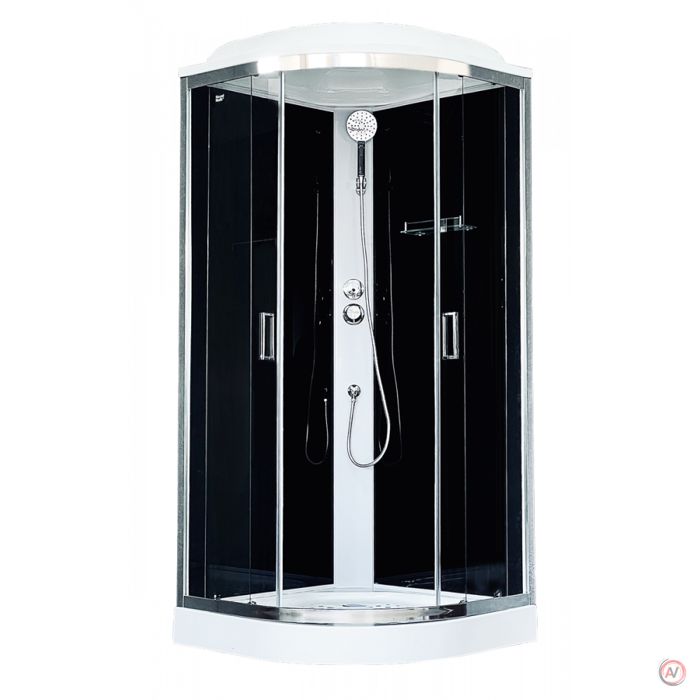 Душевая кабина Royal Bath RB 90HK5-BT-CH (черное/прозрачное)