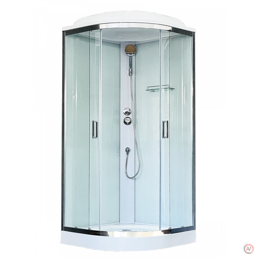 Душевая кабина Royal Bath RB 90HK5-WT-CH (белое/прозрачное)