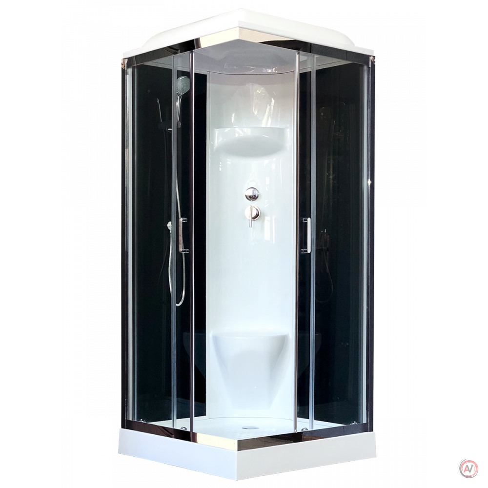 Душевая кабина Royal Bath RB 80HP6-BT-СН (черное/прозрачное)