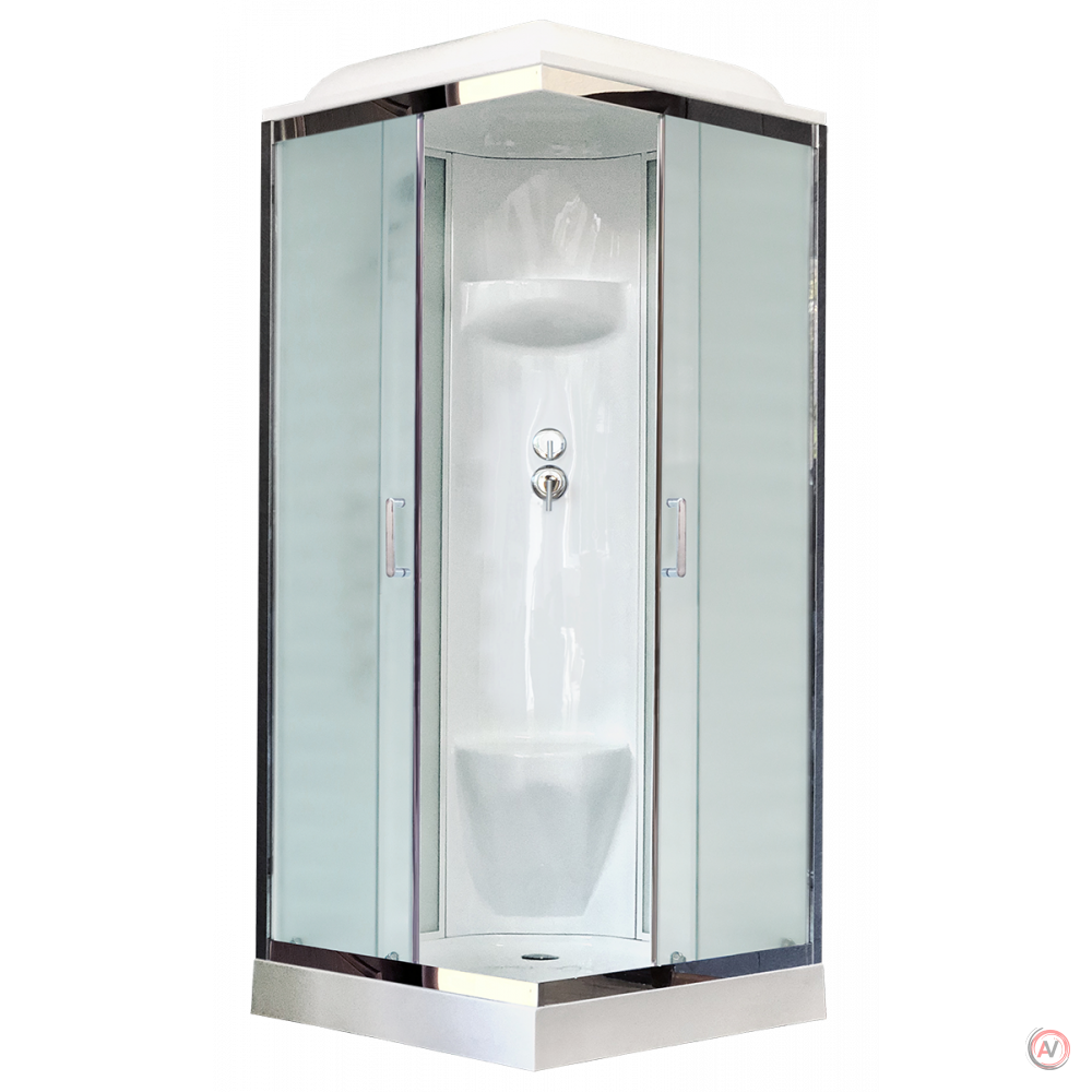 Душевая кабина Royal Bath RB 80HP6-WC-CH (белое/матовое)