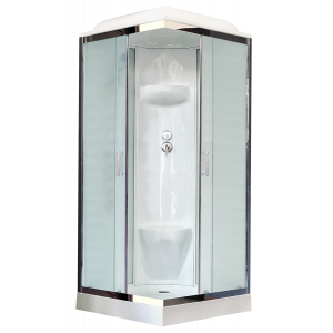 Душевая кабина Royal Bath  RB 80HP6-WC-CH (белое/матовое)