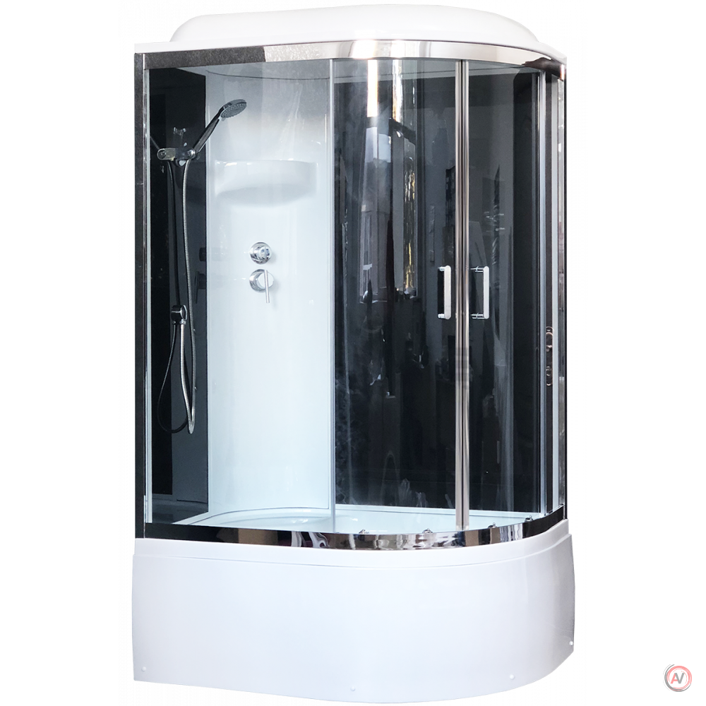 Душевая кабина Royal Bath RB 8120BK6-BT-CH (черное/прозрачное) левая