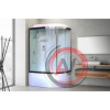 Душевая кабина Royal Bath RB 8120BK6-WT-CH (белое/прозрачное) левая