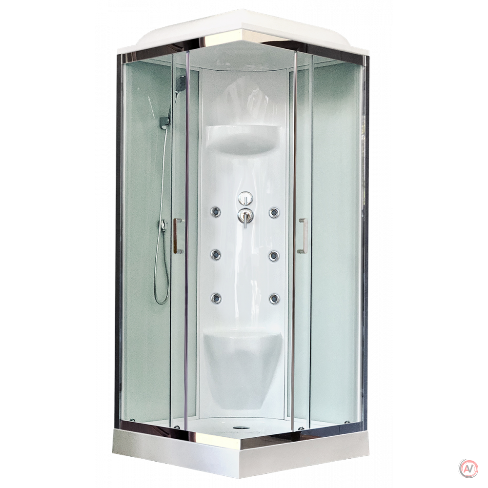 Душевая кабина Royal Bath RB 80HP7-WT-CH (белое/прозрачное)