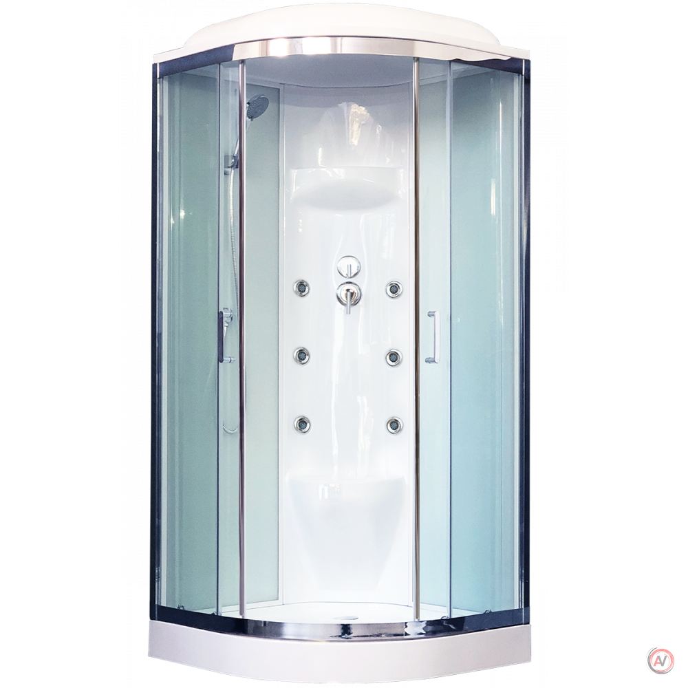 Душевая кабина Royal Bath RB 100HK7-WT-CH (белое/прозрачное)
