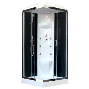 Душевая кабина Royal Bath  RB 90HP7-BT-CH (черное/прозрачное)