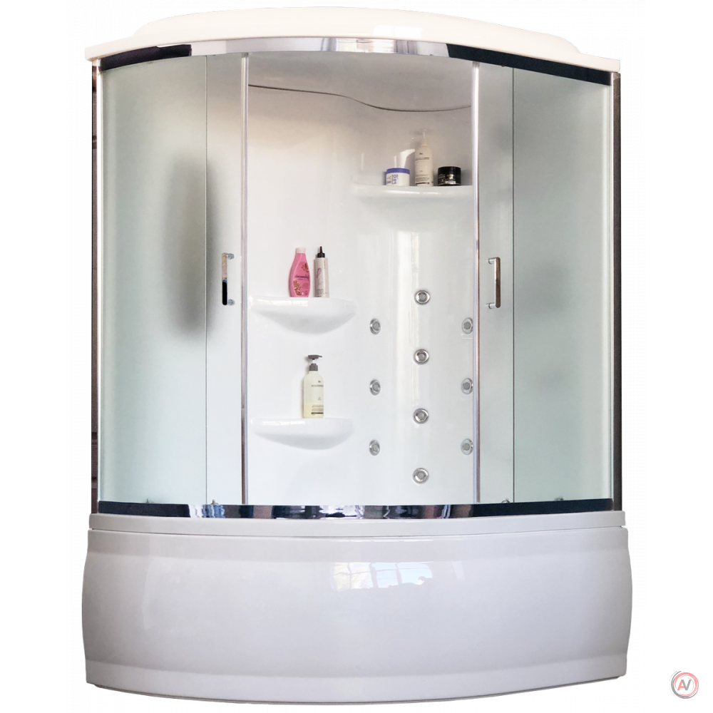 Душевая кабина Royal Bath RB 150ALP-C-CH (матовое) правая