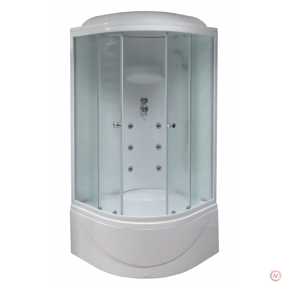 Душевая кабина Royal Bath RB 100BK3-WC (белое/матовое)
