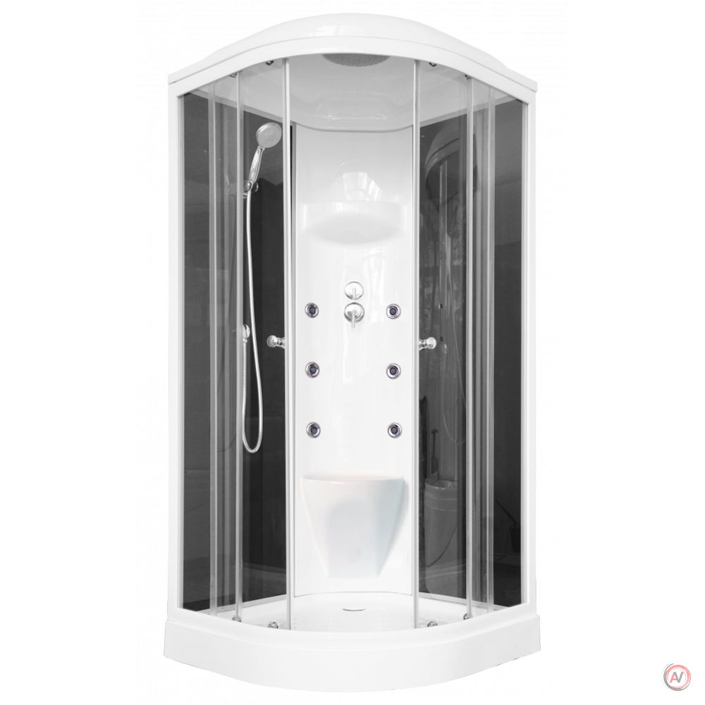 Душевая кабина Royal Bath RB 100HK7-BT (черное/прозрачное)