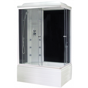 Душевая кабина Royal Bath  RB 8100BP3-BT(черное/прозрачное) левая