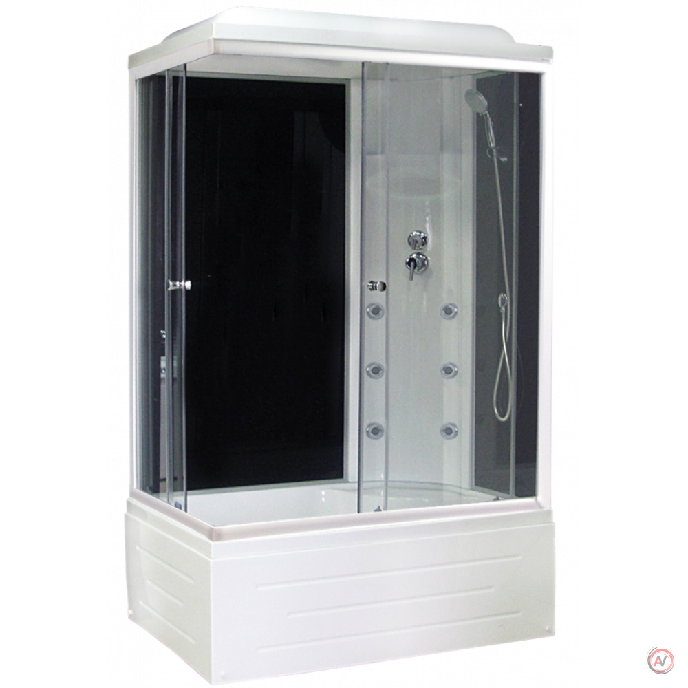 Душевая кабина Royal Bath RB 8100BP3-BT(черное/прозрачное) правая