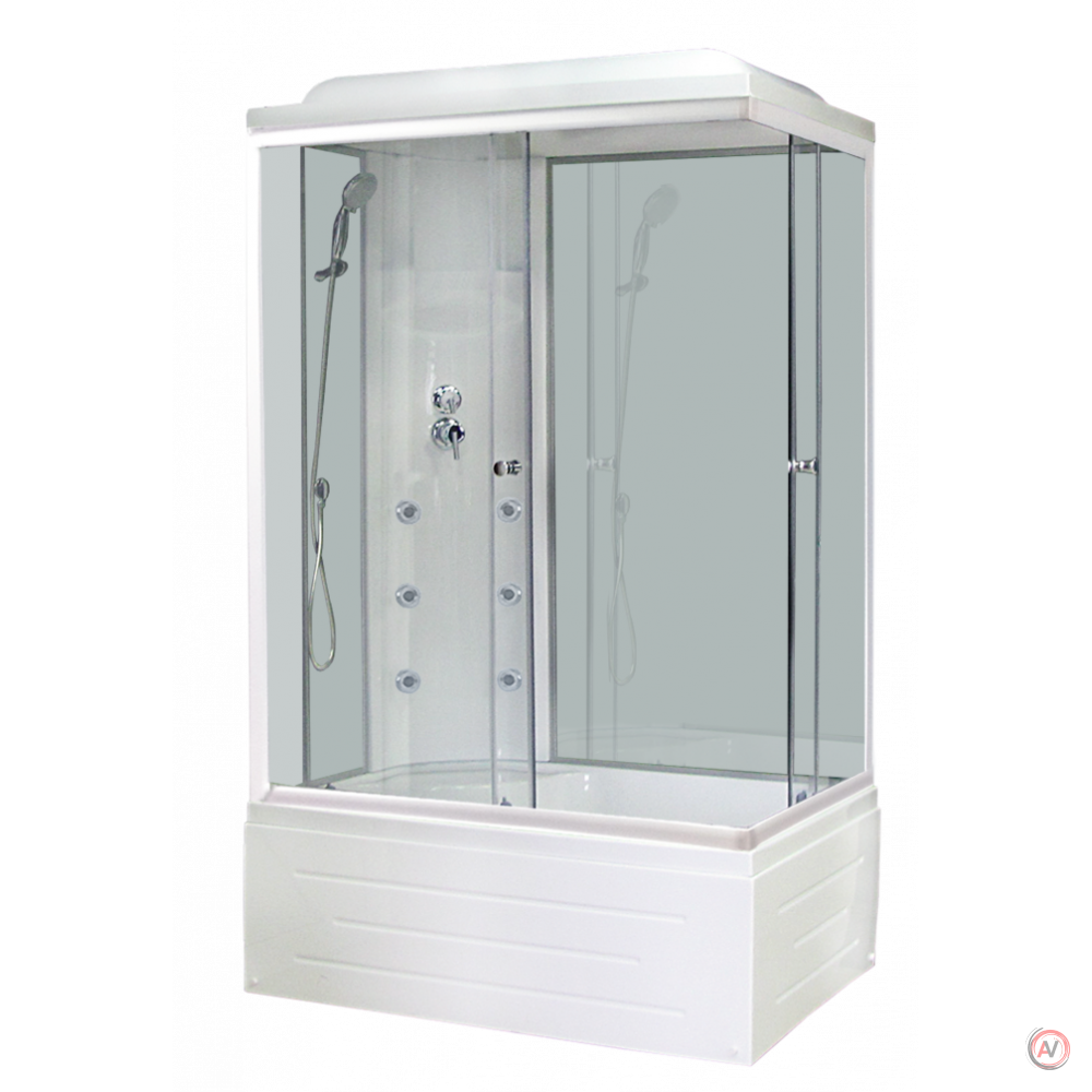 Душевая кабина Royal Bath RB 8100BP3-WT(белое/прозрачное) левая
