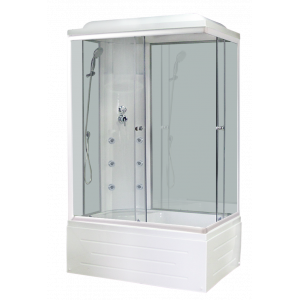Душевая кабина Royal Bath  RB 8100BP3-WT(белое/прозрачное) левая