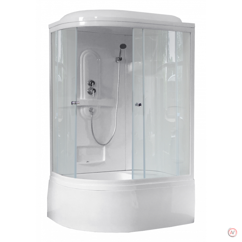 Душевая кабина Royal Bath RB 8120BK1-T (прозрачное) правая