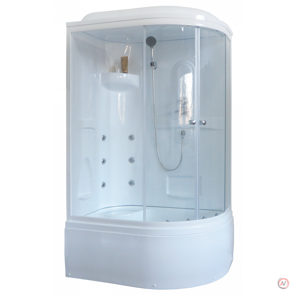 Душевая кабина Royal Bath RB 8120BK2-T (прозрачное) левая
