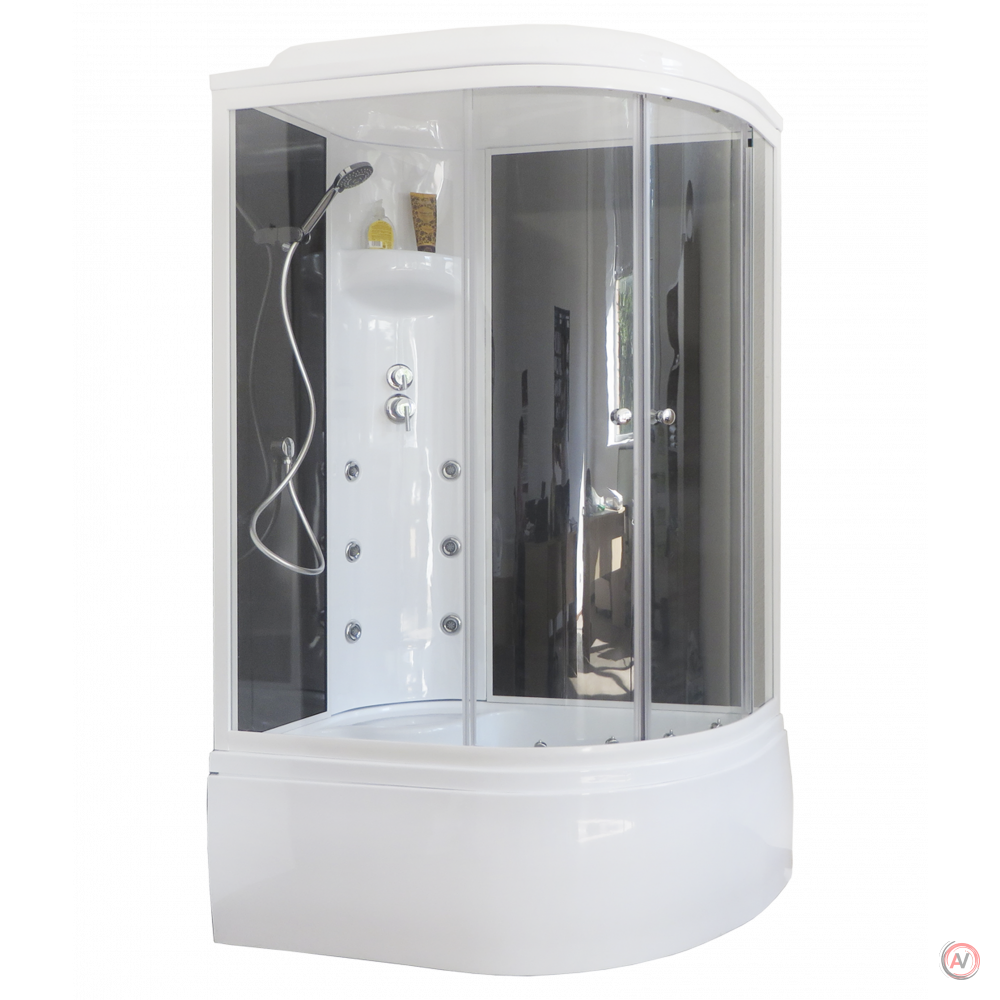 Душевая кабина Royal Bath RB 8120BK3-BT (черное/прозрачное) левая