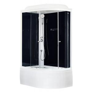 Душевая кабина Royal Bath  RB 8120BK5-BТ (черное/прозрачное) левая
