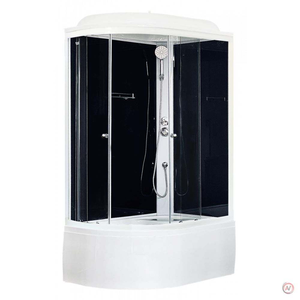 Душевая кабина Royal Bath RB 8120BK5-BT (черное/прозрачное) правая