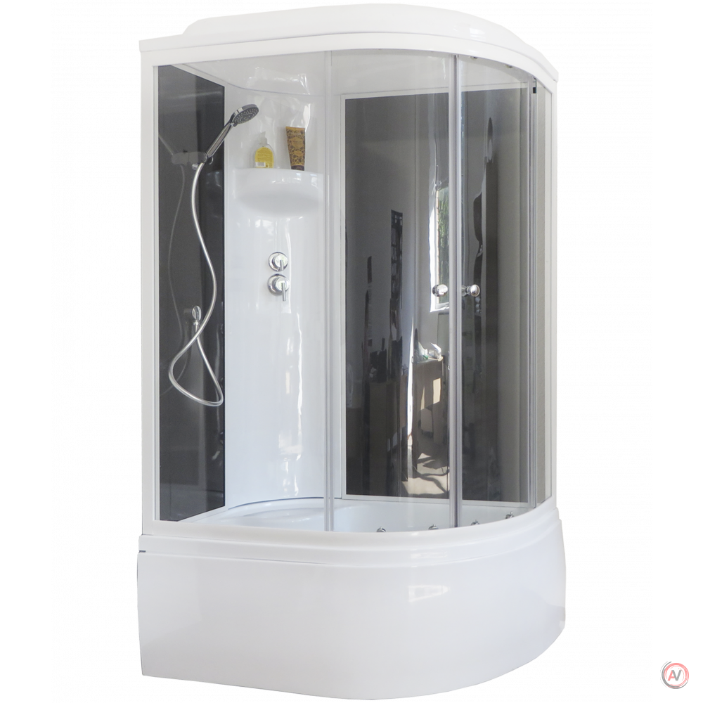 Душевая кабина Royal Bath RB 8120BK6-BT (черное/прозрачное) левая