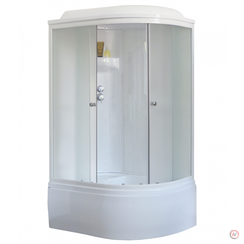 Душевая кабина Royal Bath RB 8120BK6-WC (белое/матовое) левая