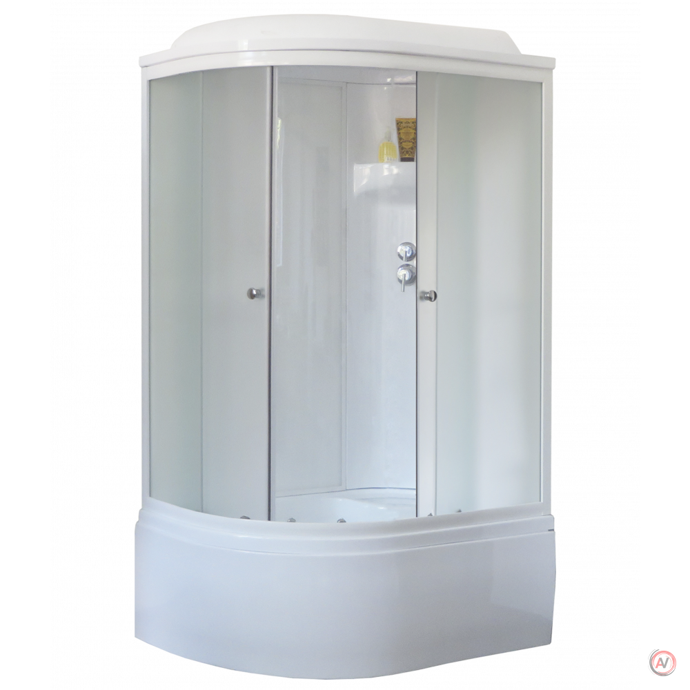 Душевая кабина Royal Bath RB 8120BK6-WC (белое/матовое) правая