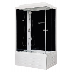 Душевая кабина Royal Bath  RB 8120BP5-BT(черное/прозрачное) левая