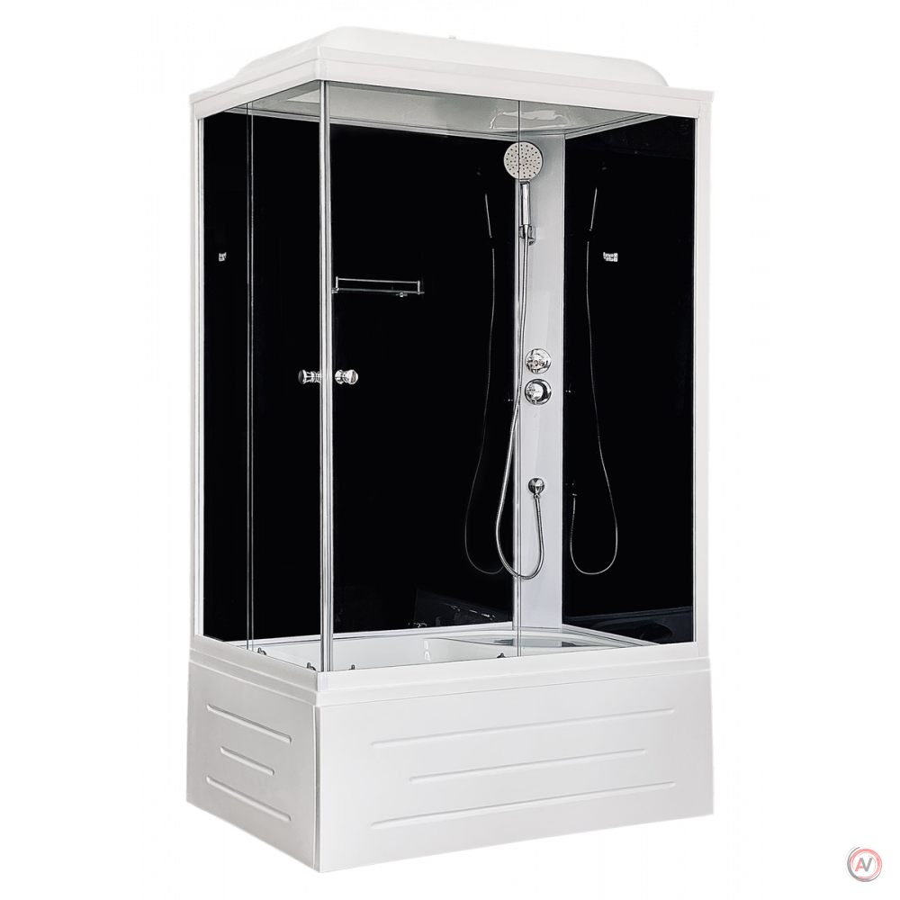 Душевая кабина Royal Bath RB 8120BP5-BT(черное/прозрачное) правая