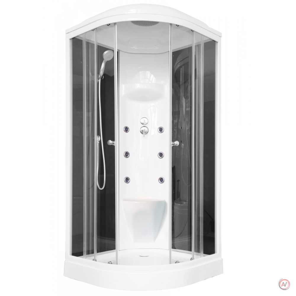Душевая кабина Royal Bath RB 90HK7-BT (черное/прозрачное)