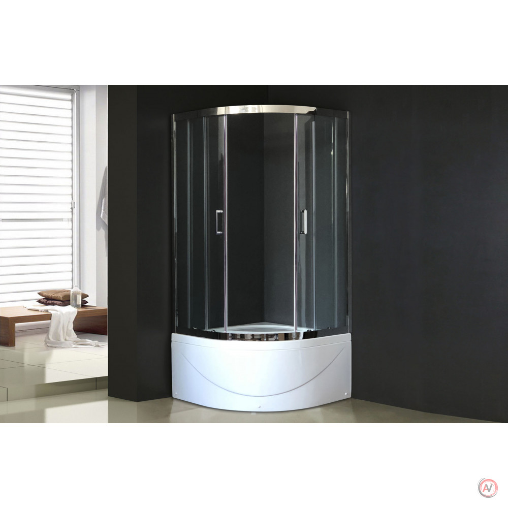 Душевой угол Royal Bath RB 100BK-T-CH (прозрачное)
