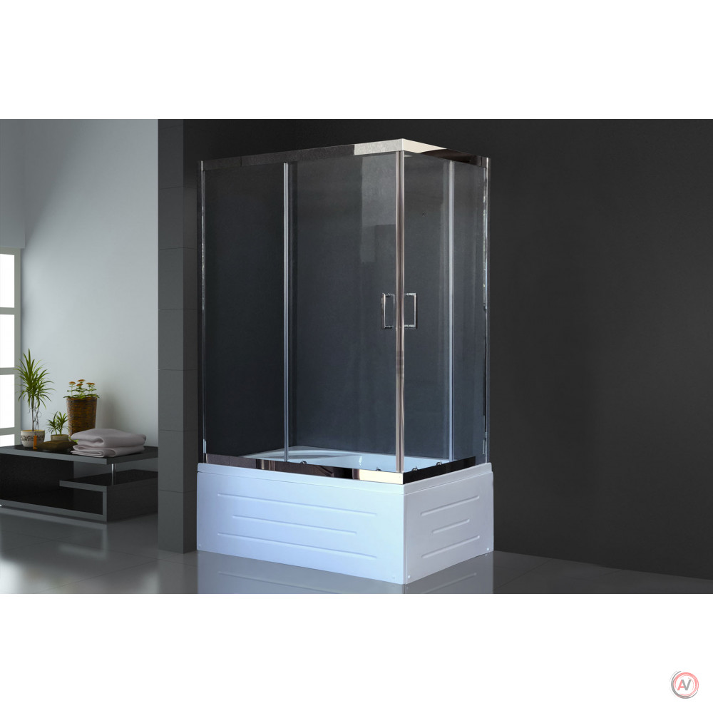 Душевой угол Royal Bath RB 8100BP-T-CH (прозрачное) левый