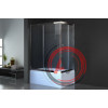 Душевой угол Royal Bath RB 8100BP-T-CH (прозрачное) левый