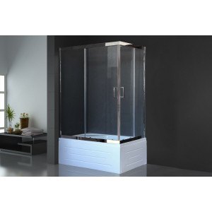 Душевой угол Royal Bath RB 8100BP-T-CH (прозрачное) левый