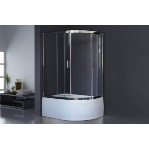 Душевой угол Royal Bath RB 8120BK-T-CH (прозрачное) левый