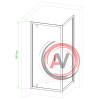 Душевой уголок Royal Bath RB HV-C-CH 90х80х185 (рифленое)