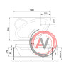 Гидромассажная ванна Royal Bath ALPINE STANDART 140x95x58L