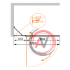 Душевая шторка на ванну CEZARES ECO-O-V-11-120/140-P-Cr-L