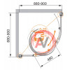 Душевой уголок CEZARES ANIMA-W-R-1-90-P-Cr
