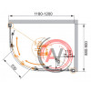 Душевой уголок CEZARES ANIMA-W-RH-2-120/90-P-Cr-R