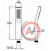 Ручной душ BelBagno ARLIE ARL-D1C-CRM