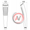 Ручной душ BelBagno BB-D1LED-CRM
