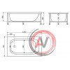Акриловая ванна BELBAGNO BB101-140-69