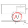 Раковина из литьевого мрамора BelBagno BB1200/480-LV-MR-L