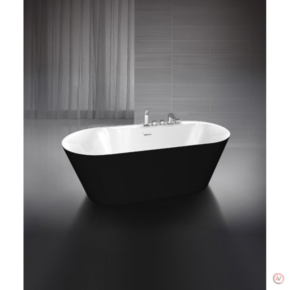 Акриловая ванна BELBAGNO BB14-NERO/BIA