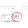 Акриловая ванна BELBAGNO BB400-1500-799